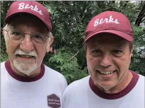  ??  ?? submitted photo John Stanislaw, left, and brother, Rich, founded the Berks County Senior Softball League two years ago.