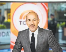  ?? Nathan Congleton / Associated Press ?? Matt Lauer, one of the highest-paid figures in the TV news industry, is the second morning host to lose his job over sexual misconduct allegation­s.