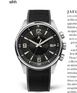  ??  ?? This page, from top: Polaris Memovox; the JLC Calibre booth at SIHH Previous page: Polaris Date