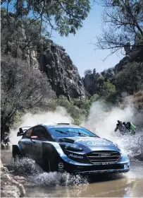  ??  ?? Elfyn Evans took two podiums in his M-sport Fiesta