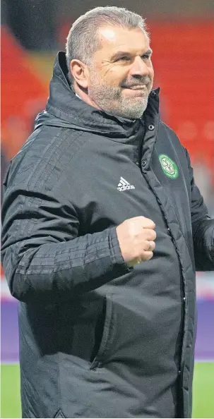  ?? ?? Ange Postecoglo­u has guided Celtic to the league title in his first season in charge.