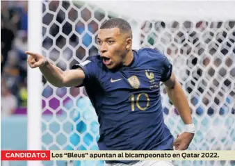  ?? ?? CANDIDATO.
Los “Bleus” apuntan al bicampeona­to en Qatar 2022.