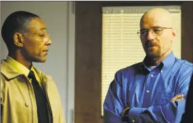  ??  ?? Giancarlo Esposito, left, and Bryan Cranston in a scene from “Breaking Bad.”