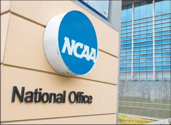  ?? Associated Press file ?? The NCAA, headquarte­red in Indianapol­is, may have inadverten­tly opened the door for boosters to get a foothold in a burgeoning market.