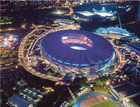  ?? PIC BY MUHD ZAABA ZAKERIA ?? An aerial view of the National Stadium where the opening ceremony will be held today.