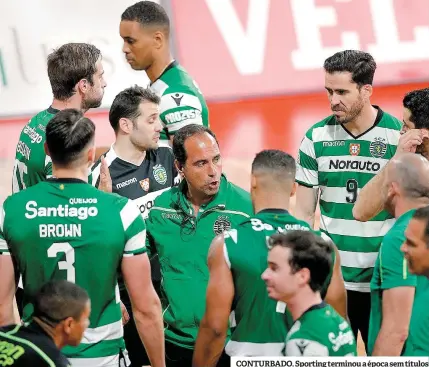  ??  ?? CONTURBADO. Sporting terminou a época sem títulos