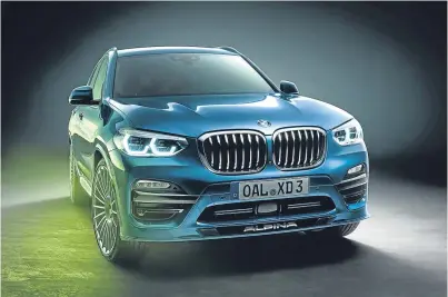  ??  ?? Alpina has added mechanical and visual upgrades to BMW’s X3.