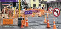  ?? PHOTO: GREGOR RICHARDSON ?? The intersecti­on of Great King and St Andrew Sts where bus hub work is taking place.