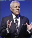  ?? ASSOCIATED PRESS ?? Sony Pictures Television said Wednesday, Dec.
30, 2020, that longtime host Alex Trebek’s final “Jeopardy!” episodes will air the week of Jan. 4, concluding with a special tribute on Friday, Jan. 8. The longtime and beloved host died of pancreatic cancer on Nov. 8 at age 80.