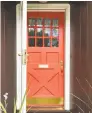  ?? House Beautiful ?? Doors can go from moody dark colors to tomato red with ease.