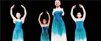  ??  ?? Vitória Bueno, a 16-year-old dancer whose genetic condition left her without arms, performs with her teammates from the Andrea Falsarella ballet academy on stage at the Inatel Theatre in Santa Rita Rita do Sapucai, Brazil. (REUTERS/Ueselei Marcelino photo)