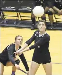  ?? Jeremy Stewart / RN-T ?? Rockmart’s Courtney Wooten sets up to return the ball during the Lady Jackets’ Class AA quarterfin­al match against Jordan on Saturday in Rockmart.