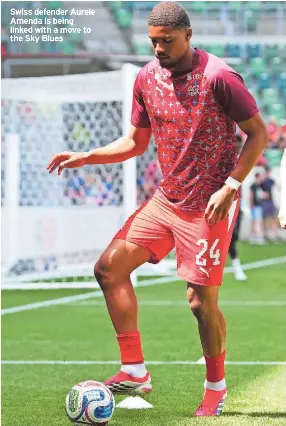  ?? ?? Swiss defender Aurele Amenda is being linked with a move to the Sky Blues