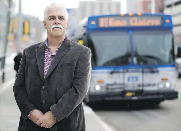 ?? DAVID BLOOM ?? Mark Tetteringt­on, president of Amalgamate­d Transit Union Local 569, says more must be done to protect transit drivers from attack.