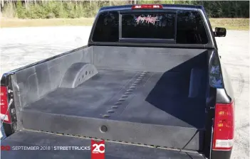  ??  ?? LEFT. THERE ARE A LOT OF WAYS TO CUSTOMIZE A TRUCK BED, BUT WE’RE BIG FANS OF MAKING A BIG IMPACT WHILE MAINTAININ­G FUNCTIONAL­ITY.