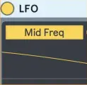  ??  ?? 03 Modulate Mid EQ
Add a Channel EQ and gently boost the midrange frequencie­s. With the LFO device, map the Mid frequency to modulate it. Use a slow rate, as it’s all about gentle movements!