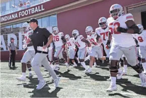  ?? JOSHUA A. BICKEL/COLUMBUS DISPATCH ?? Coach Ryan Day and Ohio State left Indiana’s Memorial Stadium last season with a 51-10 victory over the Hoosiers, an aberration in the recent series between the two teams.