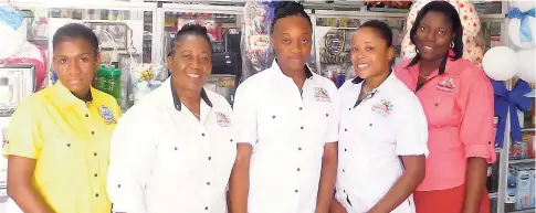  ?? PHOTO BY SANDRA CATO ?? At TOP: The friendly and efficient management and staff of Valken’s Pharmacy in Hopewell, Hanover. From left: Coleen Darling; Valrie Marston, proprietor and pharmacist; Erica Woolery; Melecia Brown; and Teresha Grey.