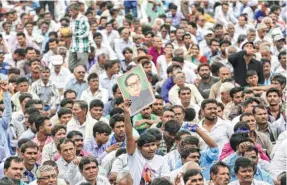  ??  ?? A DALIT RALLY in Una on August 15, 2016, in protest against the attack on four men belonging to their community by gau rakshaks.