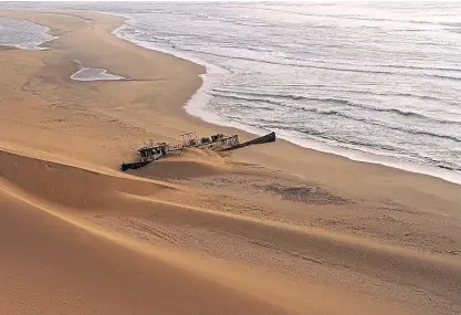  ??  ?? Peril: A shipwreck on Namibia’s Skeleton Coast, which is a graveyard to more than 1,000 wrecks