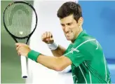  ?? Reuters ?? Reigning world
No. 1 Novak Djokovic was in imperious form before the coronaviru­s pandemic brought the circuit to a halt in early March.