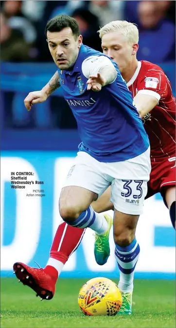  ?? PICTURE: Action Images ?? IN CONTROL: Sheffield Wednesday’s Ross Wallace