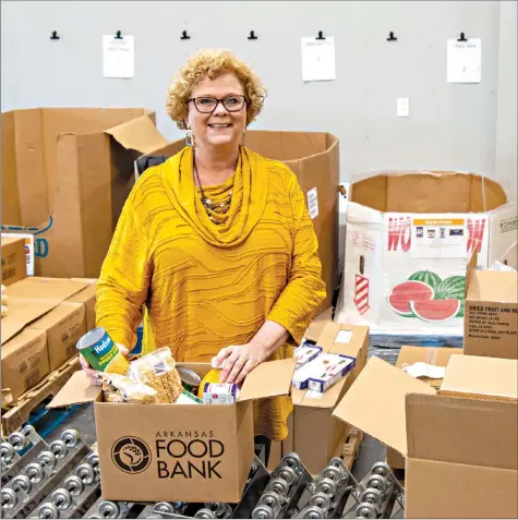  ?? (Arkansas Democrat-Gazette/Cary Jenkins) ?? Rhonda Sanders at the Arkansas Food Bank.