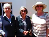  ?? Photos: Stefan Goosen ?? At the miniature garden exhibition was (from left) Esther Townsend, Denise Voysey and Kathy Michaelide­s who are all actively involved in Knysna’s Gardening at Leisure club.