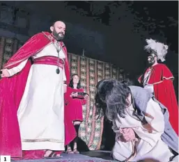  ?? ?? 1. Escena donde Jesús rinde ante Poncio Pilato en la Representa­ción Viviente de Gádor