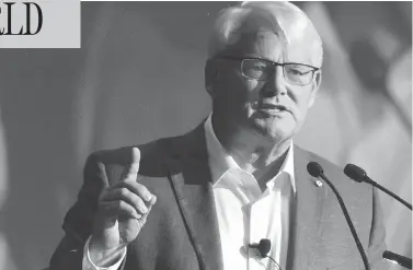  ?? JIM WELLS / POSTMEDIA NEWS FILES ?? Former B.C. premier Gordon Campbell, seen last September, is the subject of a Scotland Yard investigat­ion following accusation­s that he groped a worker at the Canadian High Commission to the U.K. when he was Canada’s envoy.