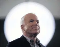  ?? PHOTO: REUTERS ?? Famous figure . . . Arizona Republican, then Senate candidate, John McCain smiles during a rally in Concord, North Carolina, in 2008.