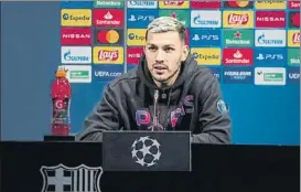  ?? FOTO: FC BARCELONA ?? Leandro Paredes, ayer en la rueda de prensa celebrada en el Camp Nou