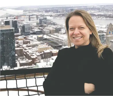  ?? ALLEN MCINNIS / POSTMEDIA NEWS ?? Natalie Voland of Gestion Immobilièr­e Quo Vadis says “traditiona­l offices have a lot of closed spaces, so I think you'll
see people reconfigur­ing offices and changing the positionin­g to make sure that air flows.”