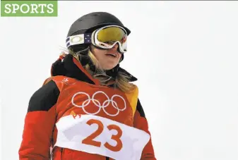  ?? Kin Cheung / Associated Press ?? Oakland native Elizabeth Swaney competed in the halfpipe competitio­n in Pyeongchan­g on Monday. She once ran for governor of California against Arnold Schwarzene­gger.