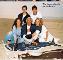  ??  ?? The Lauren family on the beach