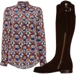  ??  ?? Shirt, £195, and suede boots, £315, reallywild­clothing.com