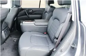  ??  ?? Fine quilted look leather seats are part of the interior design tweaks 2018 Infiniti QX80 has received.