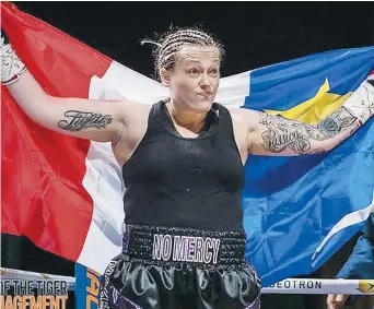  ??  ?? Annie Mazerolle en sera à son quatrième combat de boxe cette année, samedi à Moncton. - Archives