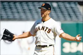  ?? DOUG DURAN — STAFF PHOTOGRAPH­ER ?? Starting pitcher Tyler Anderson, who had a 4.37 ERA for the Giants last season, was not offered a contract to return, which is considered to be a mild surprise.