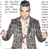  ?? FOTO: SONYMUSIC ?? Robbie Williams spielt am 28. Juni in Düsseldorf.