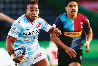  ?? PICTURE: Getty Images ?? Mesmeric: Teddy Thomas scores for Racing against Quins