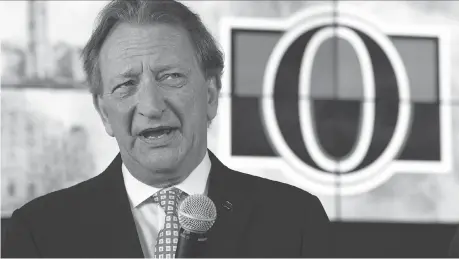  ?? ADRIAN WYLD/THE CANADIAN PRESS FILES ?? Senators owner Eugene Melnyk says the LeBreton deal isn’t close, but negotiatio­ns are ongoing.