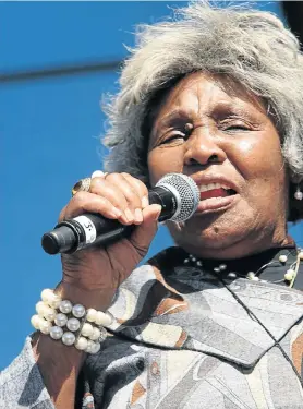  ?? Picture: MOHAU MOFOKEN ?? BAOBAB FALLS: Renowned jazz singer Dorothy Masuka, 83, has died