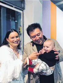  ?? PHOTO: SUPPLIED ?? Writers and Kei te pai press founders Hana Pera Aoake and Morgan Godfery with their baby Miriama Jean at the opening of ‘‘Matarau’’ at City Gallery Wellington last month.