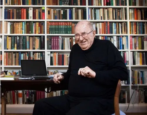  ??  ?? Clive James at his home in Cambridge, where he spends his days writing.