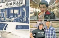  ?? ?? LAST SLICE: Lenny’s Pizza “starred” with Travolta (top). Owner Frank Giordano (with daughter Josephine) is retiring.