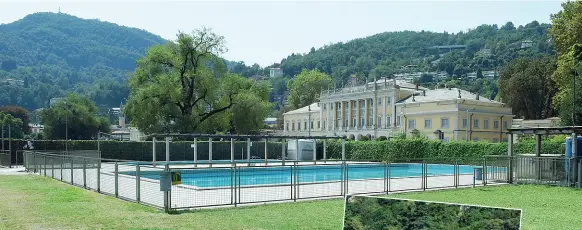  ??  ?? Villa Olmo
È la «spiaggia» di Como ma, per un contenzios­o legato al bando per la gestione della struttura, la piscina è chiusa e difficilme­nte aprirà. Sulla vicenda indaga anche la Guardia di Finanza
(foto Cusa)