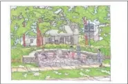  ??  ?? A rendering of the garden concept is by Narberth artist David Fox.