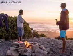  ??  ?? (Photo Ian Thurtell)
ABOVE Ah, the elusive Camp 15, I presume, where it’s beer and braai time for SA surfing stars Simo Mkhize and Joshe Faulkner.