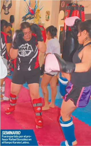  ?? ?? SEMINARIO
Fue impartido por el profesor Rafael González en el Kenpo Karate Latino.